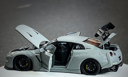 (Coming Soon) PGM 1:64 Nissan Rocket Bunny GTR R35 Combat Grey "Regular Base" PGM-640703