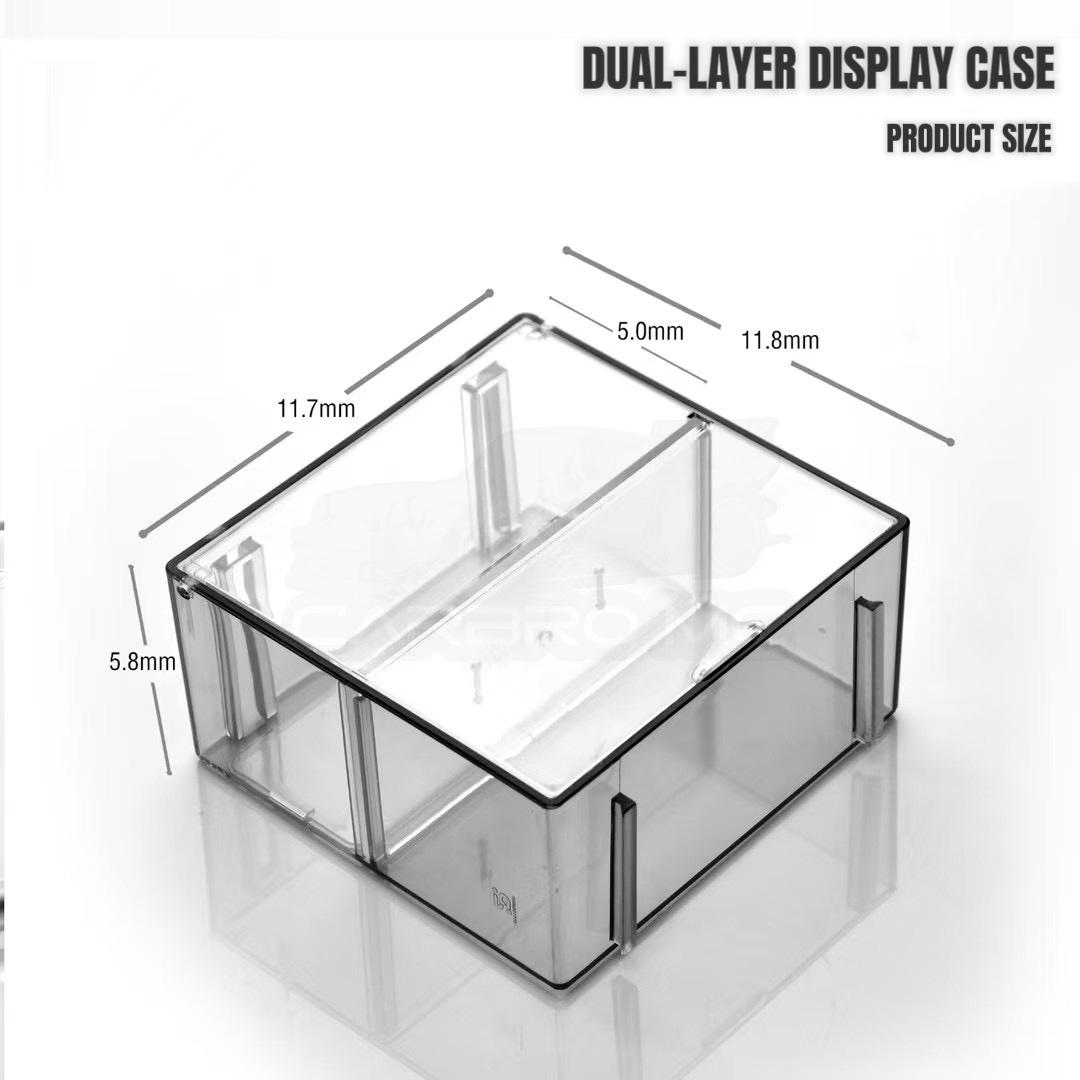 1:64 Dual-Layer Acrylic Display Case for Diecast Cars (1 Piece) [3 Colors]