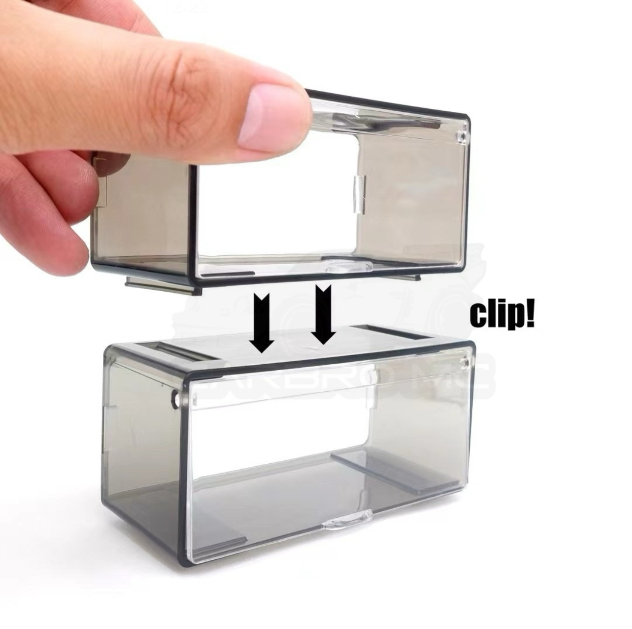 1:64 Diecast Car Display Case – Clip-On Storage Box Set (5-Pack) [4 Colors]