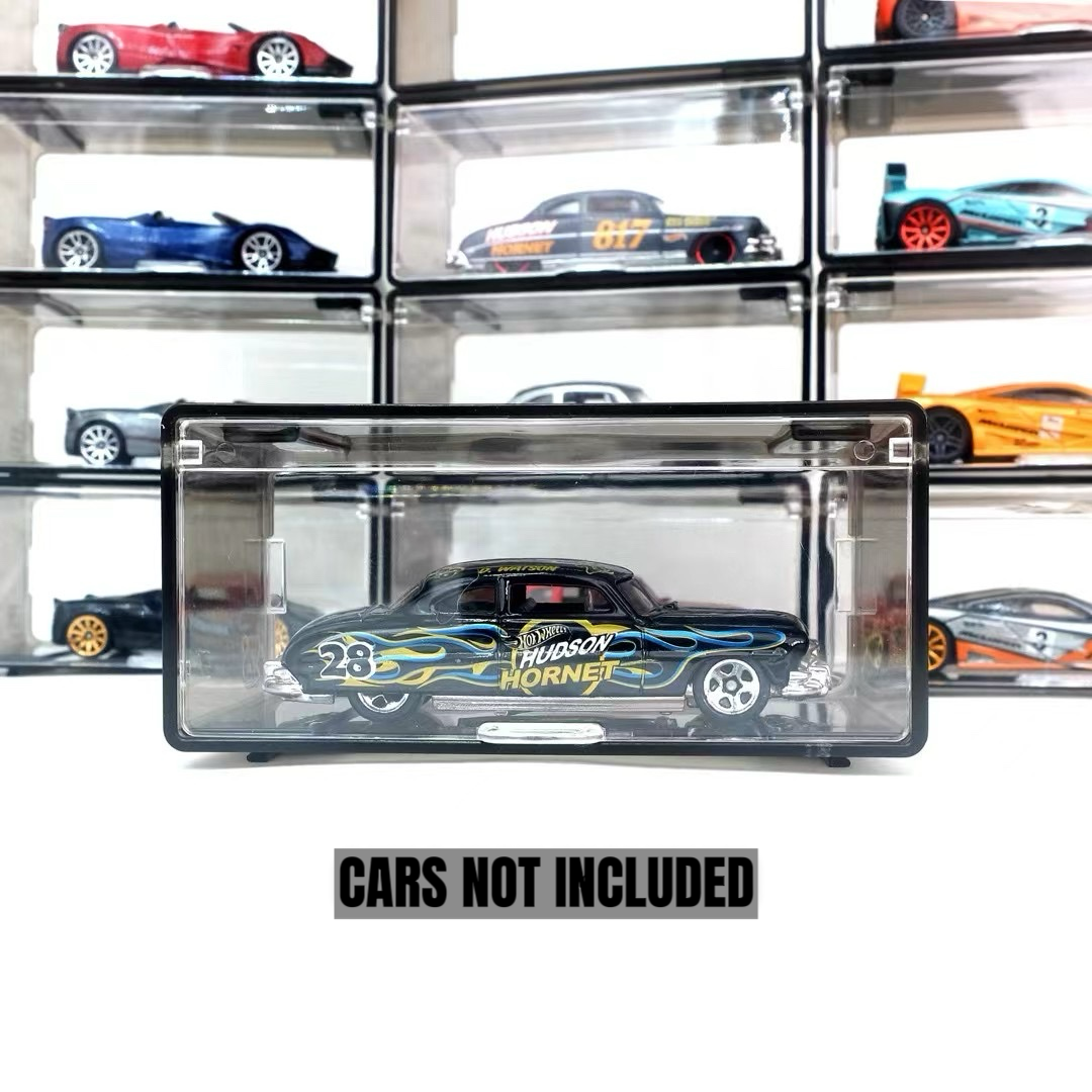 1:64 Diecast Car Display Case – Clip-On Storage Box Set (5-Pack) [4 Colors]