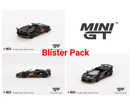 Mini GT 1:64 Lamborghini Aventador SVJ 63 Roadster Nero Aldebaran