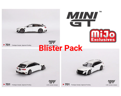 Mini GT 1:64 Audi ABT RS6-R Glacier – White Metallic MGT00701-MJ