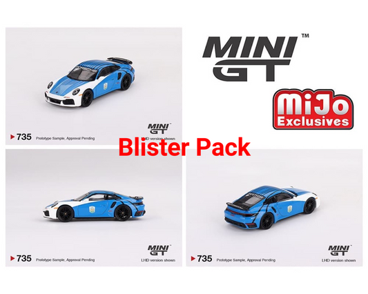 Mini GT 1:64 Porsche 911 Turbo S Safety Car 2023 IMSA Daytona 24 Hours – Blue
