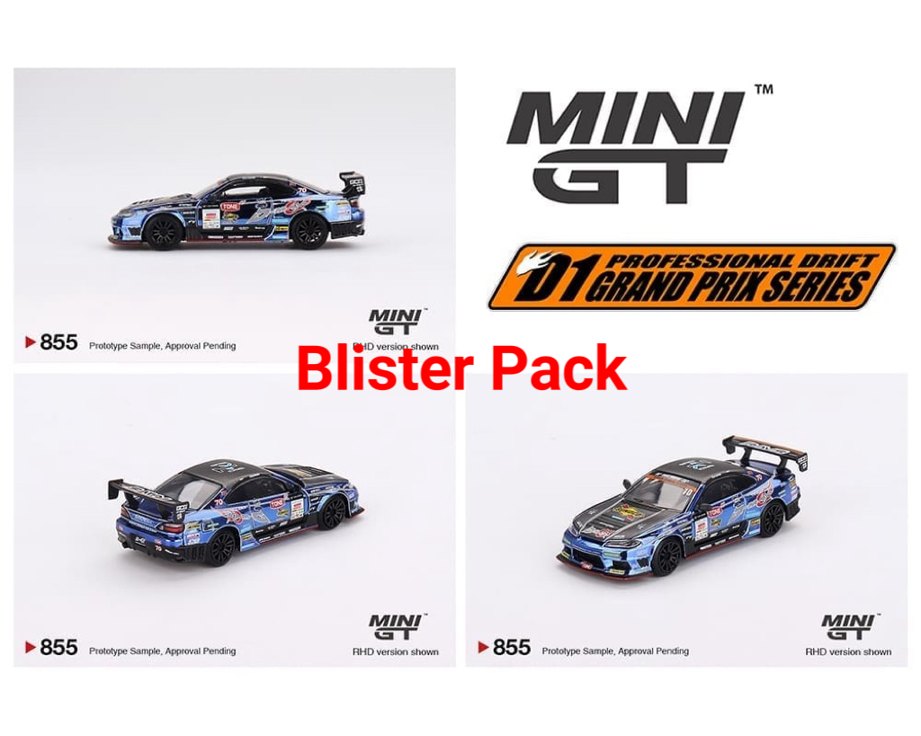 Mini GT 1:64 Japan Exclusive Nissan Silvia (S15) D-MAX #70 D-MAX Racing 2023 D1 Grand Prix Limited Edition MGT00855-BL