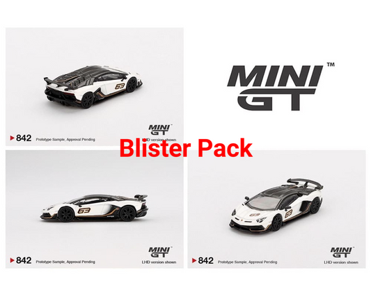Mini GT 1:64 Lamborghini Aventador SVJ 63 – Bianco Asopo MGT00842-BL