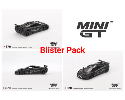 Mini GT 1:64 McLaren F1 GTR #59 1995 Le Mans 24Hr Winner – Post-Race Weathered Matte Black (Preorder)