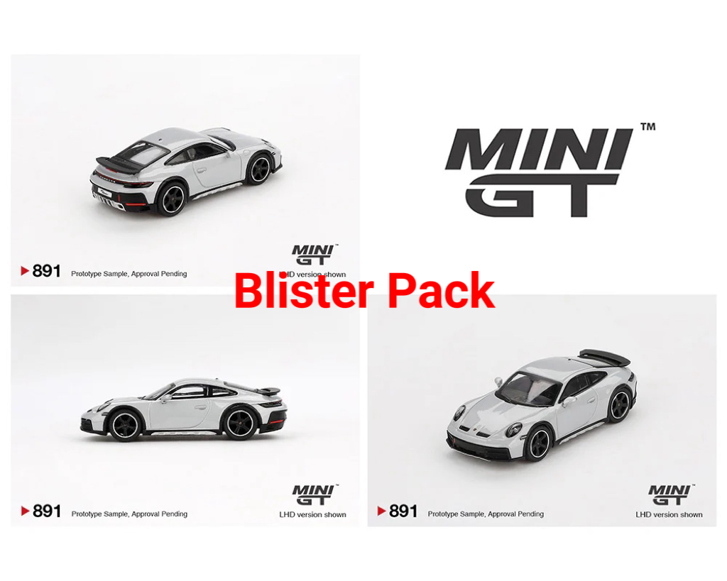 Mini GT 1:64 Porsche 911 Dakar – Ice Gray Metallic MGT00891-BL