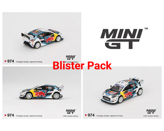 Mini GT 1:64 Ford Puma Rally1 #13 M-Sport Ford WRT 2024 Rally Monte Carlo MGT00974-BL (Preorder)