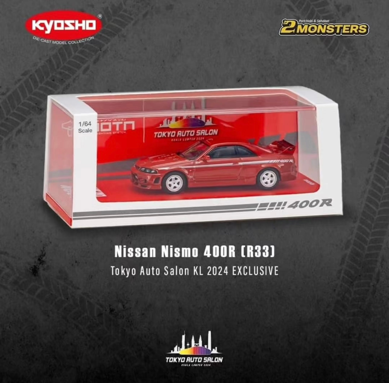 Kyosho 1:64 Mini Car Nissan Nismo 400R R33 Tokyo Auto Show KL 2024 Exclusive [Event Edition]