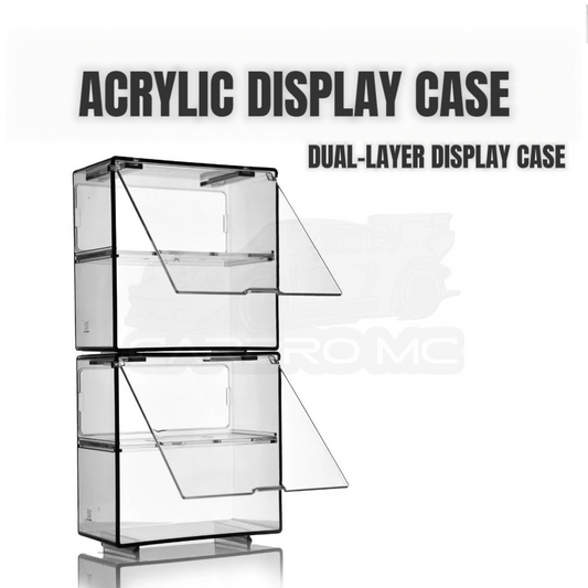 1:64 Dual-Layer Acrylic Display Case for Diecast Cars (1 Piece) [3 Colors]