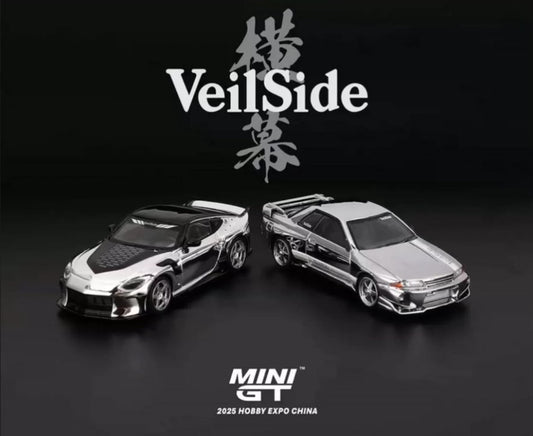 Mini GT 1:64 Nissan Skyline GT-R (R32) Veilside HEC 2025 Chrome Set MGTS0017 [Event Edition]