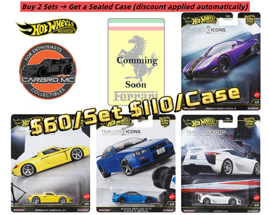 (Preorder) Hot Wheels 1:64 Car Culture 2025 N Case – Timless Icons Assortment FPY86-961N