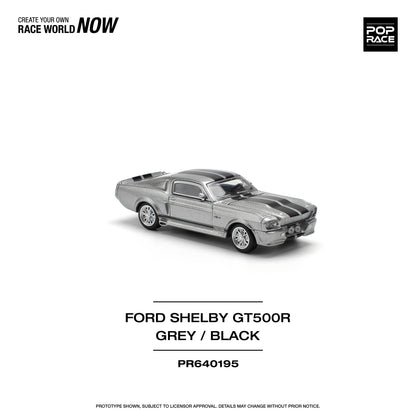 Pop Race 1:64 1967 Shelby Mustang GT500 Grey/Black (Preorder)