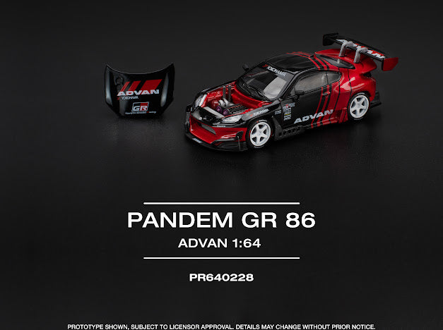Pop Race 1:64 PANDEM GR86 - ADVAN PR640228 (Preorder)
