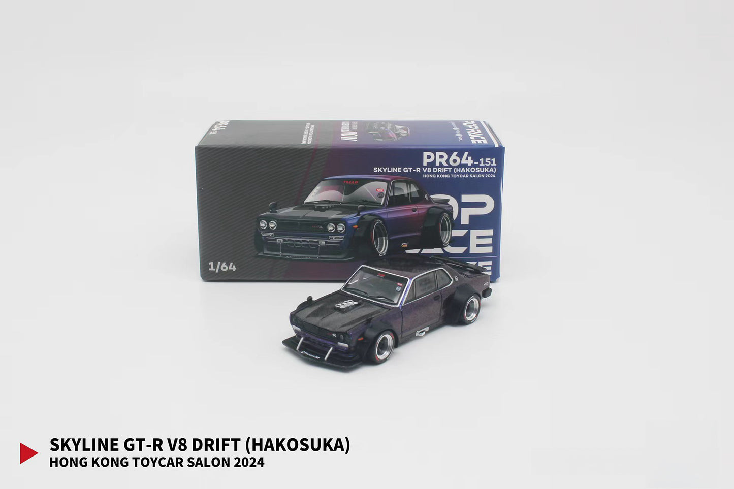 Pop Race 1:64 SKYLINE GT-R V8 DRIFT (HAKOSUKA) Hong Kong Toy Car Salon [Event Edition]