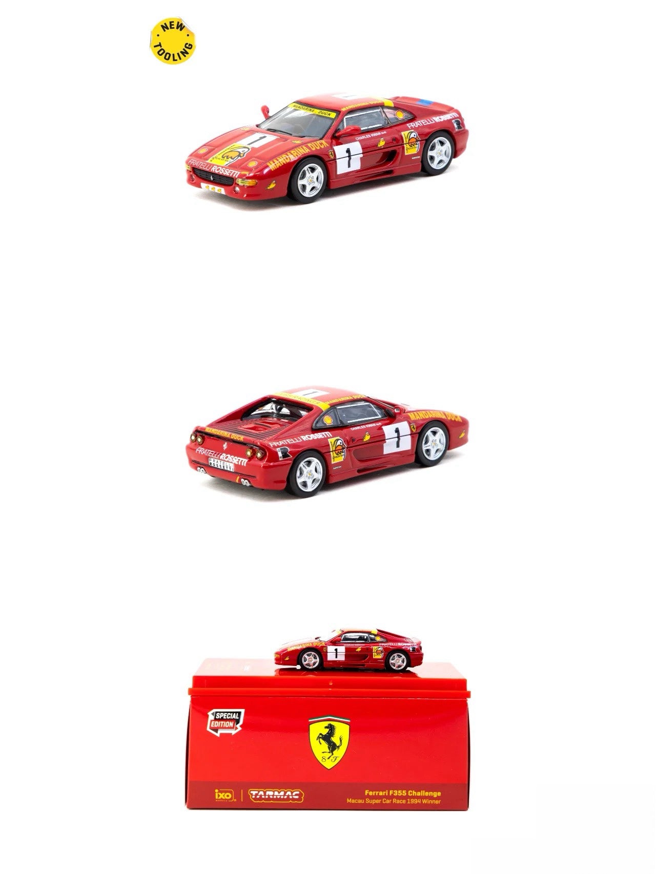 Tarmac Works 1:64 Ferrari F355 Challenge Hong Kong Toy Car Salon [Event Edition]