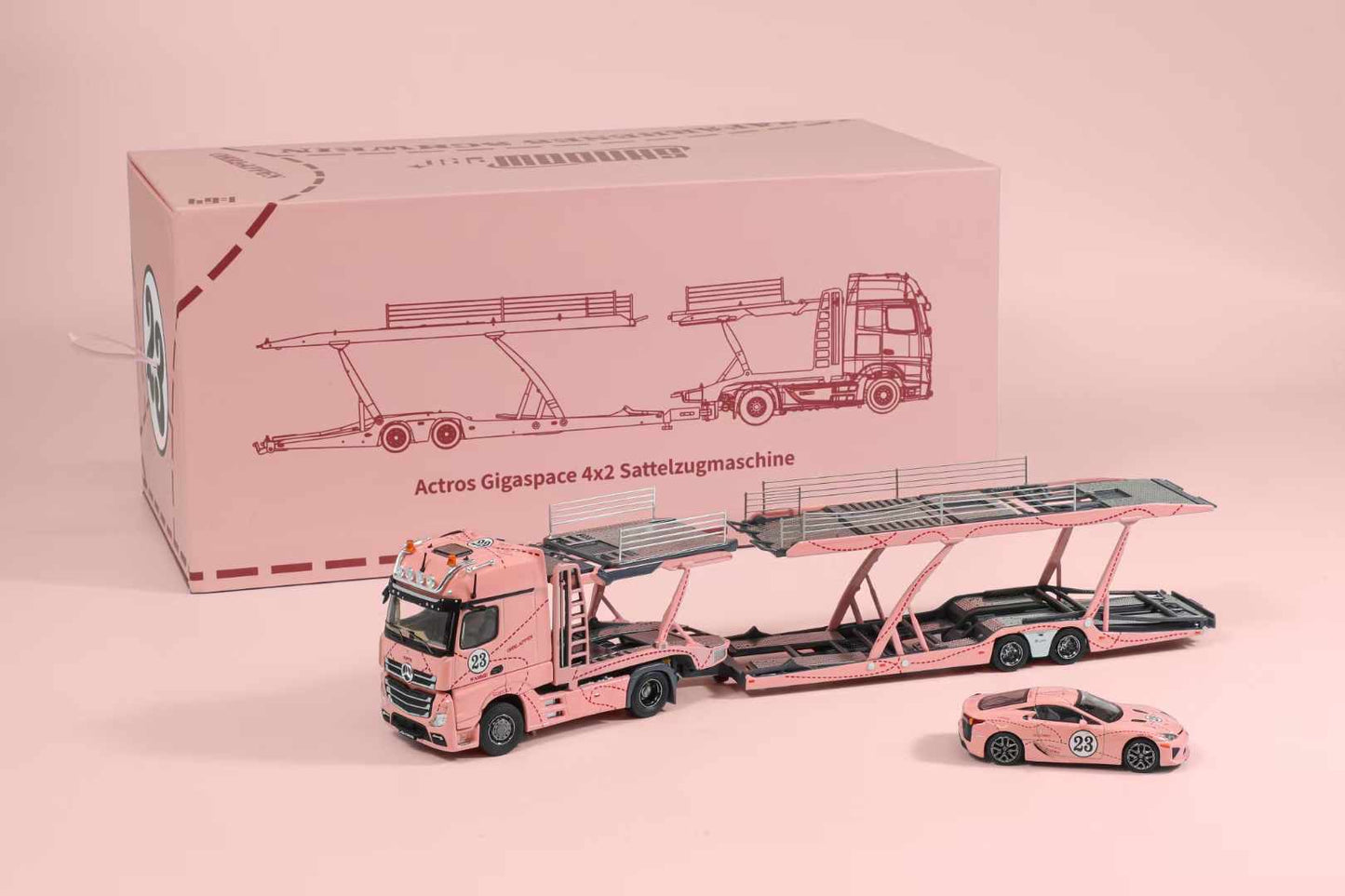 Shadow Pro 1:64 Actros PinkPig (LHD) + LFA PinkPig as a Gift - Limited Edition