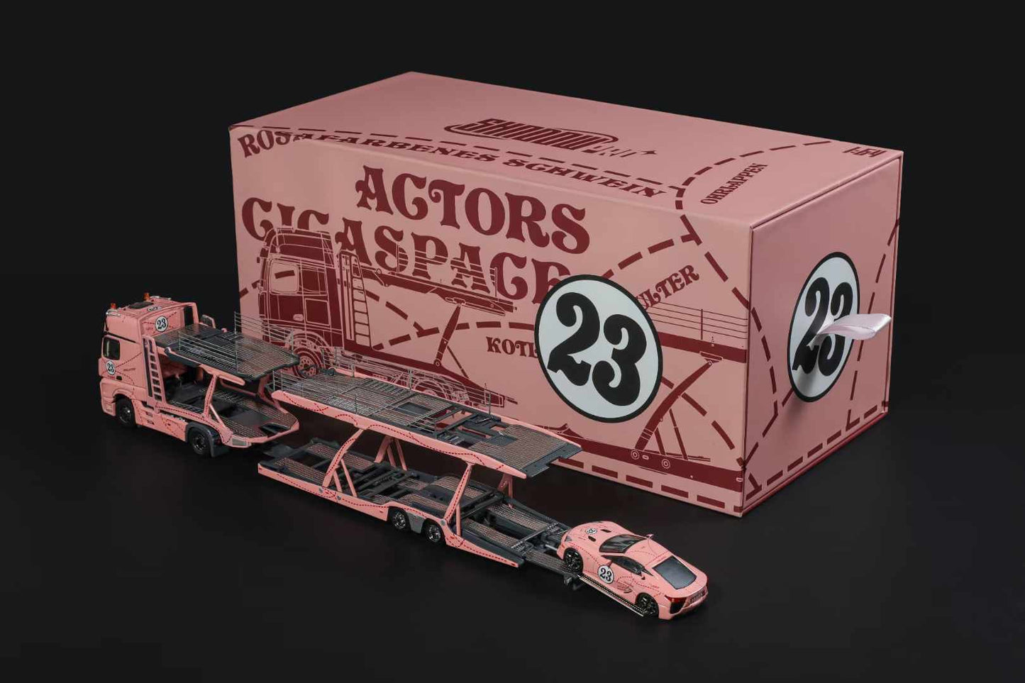 Shadow Pro 1:64 Actros PinkPig (LHD) + LFA PinkPig as a Gift - Limited Edition