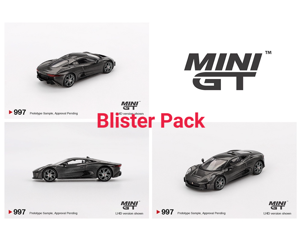 Mini GT 1:64 Jaguar C-X75 Test Car – Black MGT00997-BL