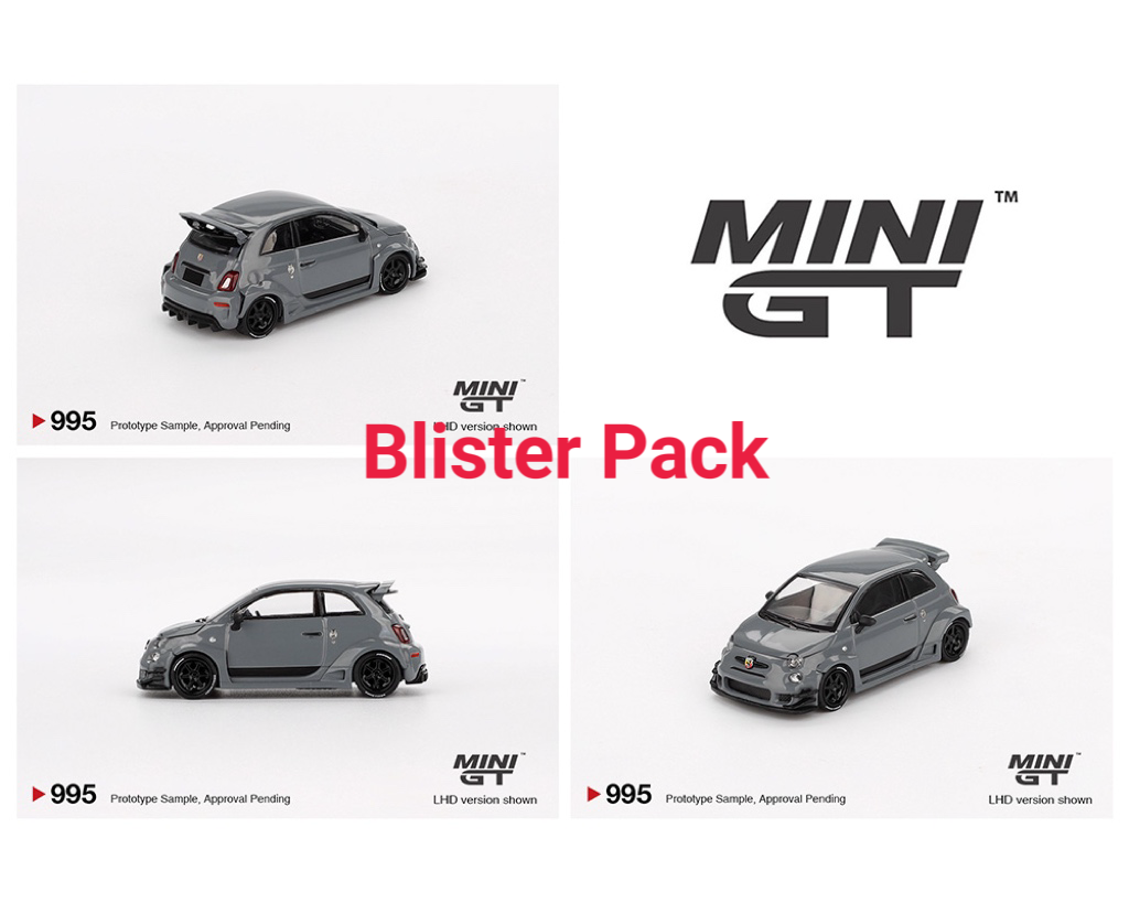 Mini GT 1:64 Abarth 595 LB-WORKS x Abas Works – Grey MGT00995-BL