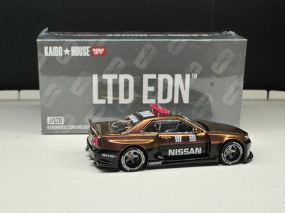 Kaido House LTDEDN 1:64 Skyline GT-R (R34) Kaido Works V2 Aero Police Tokyo Pop Up Exclusive [Event Edition]