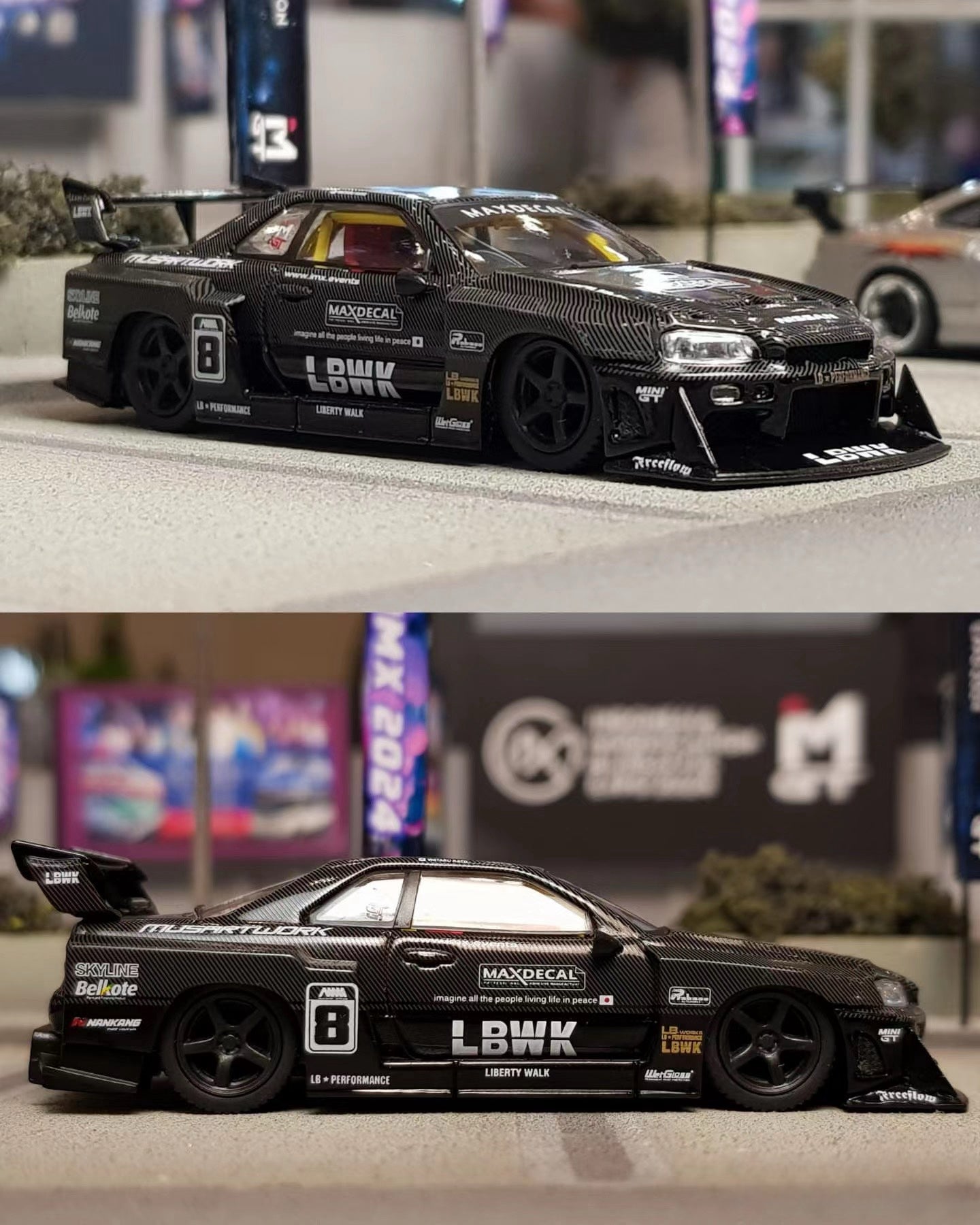 Mini GT 1:64 Nissan LB-ER34 Super Silhouette Skyline IMX 2024 [Event Edition]
