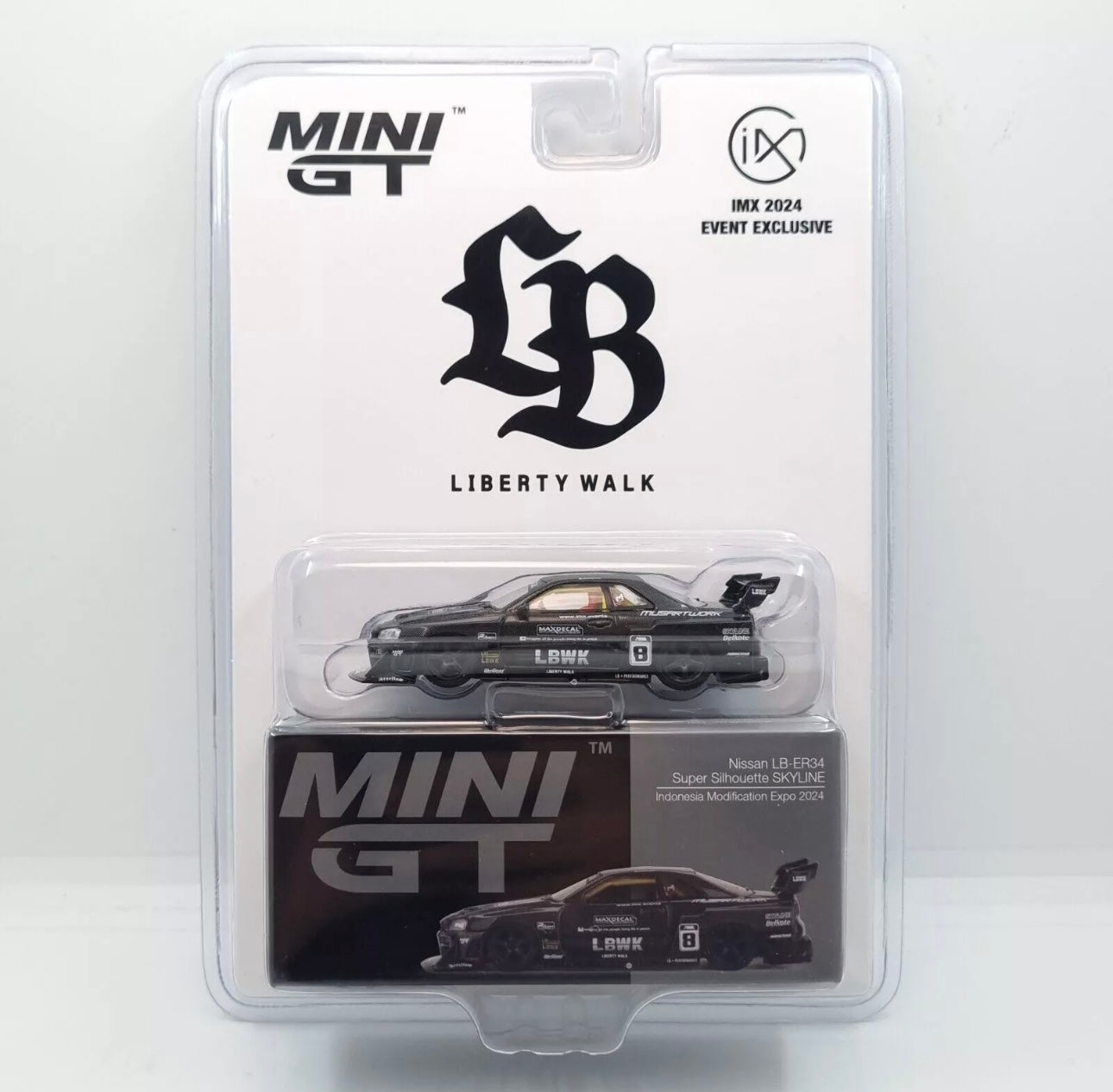 Mini GT 1:64 Nissan LB-ER34 Super Silhouette Skyline IMX 2024 [Event Edition]
