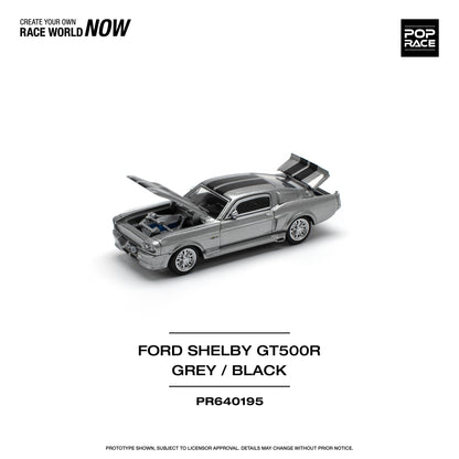 Pop Race 1:64 1967 Shelby Mustang GT500 Grey/Black (Preorder)