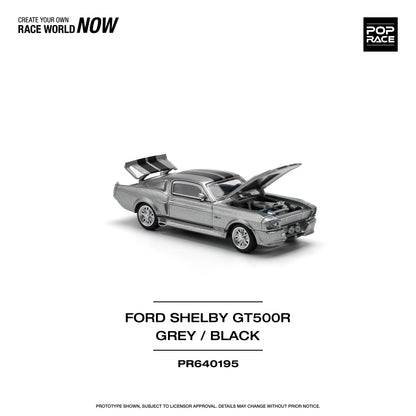 Pop Race 1:64 1967 Shelby Mustang GT500 Grey/Black (Preorder)