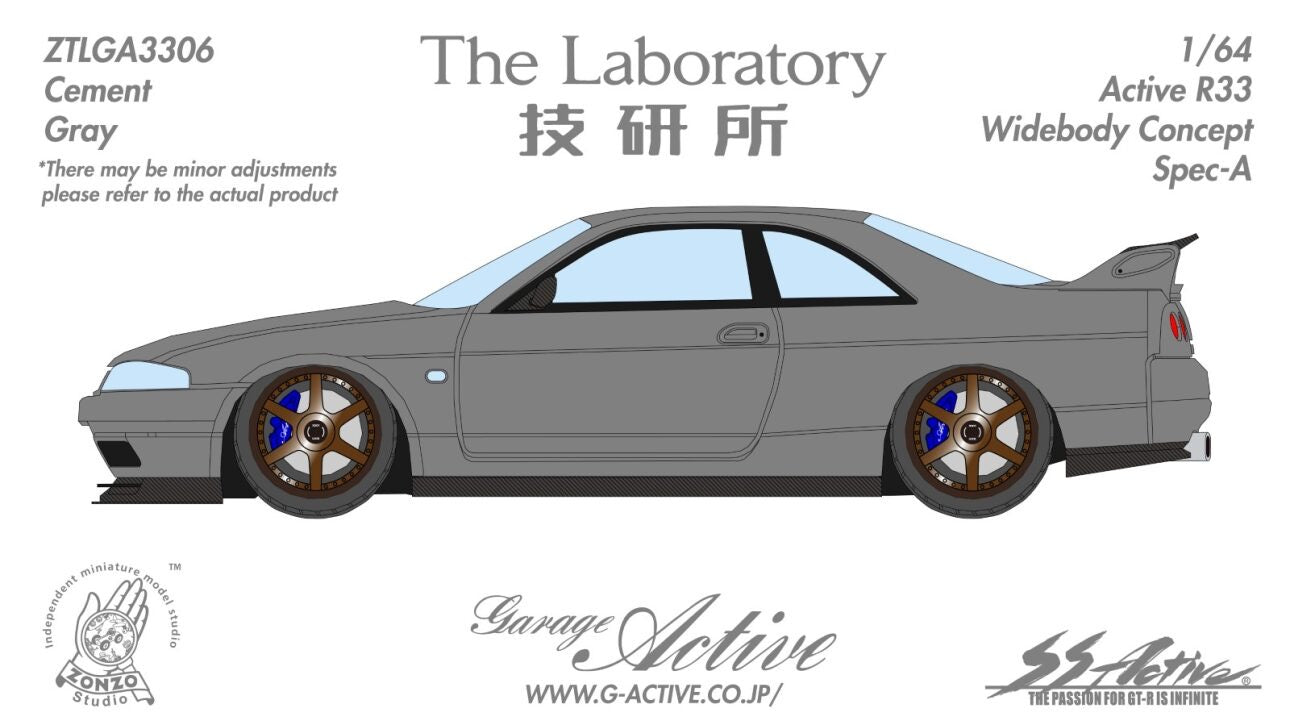 The Laboratory 1:64 Garage Active R33 Widebody Concept Spec-A [8 Colors] (Preorder)