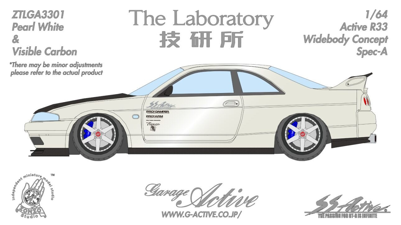 The Laboratory 1:64 Garage Active R33 Widebody Concept Spec-A [8 Colors] (Preorder)