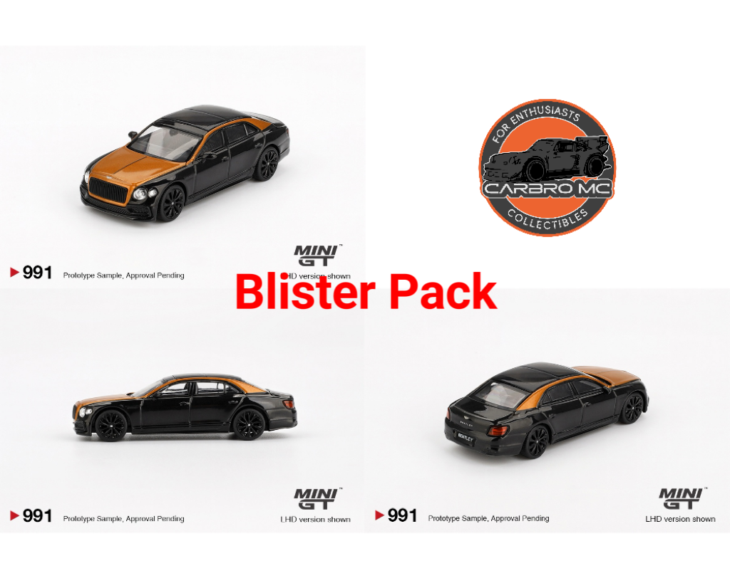 Mini GT 1:64 Bentley Flying Spur Orange Flame / Onyx MGT00991-BL (Preorder)