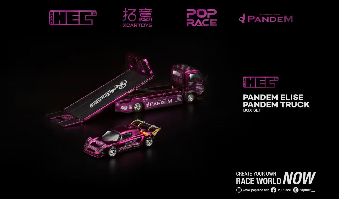 Pop Race 1:64 PANDEM Elise and FUSO Truck Set HEC 2026 [Exclusive