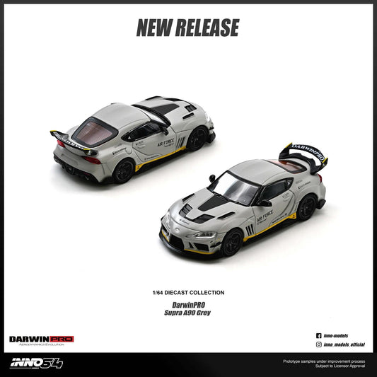 Two model cars on a white background with 'New Release' text and Darwin Pro branding.