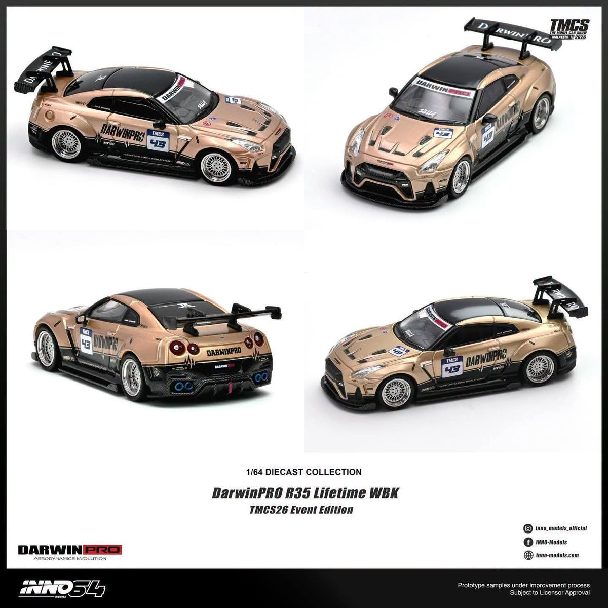 Inno64 1:64 DarwinPRO R35 Lifetime WBK TMCS 2026 IN64-R35DP-TMCS26 [Exclusive]