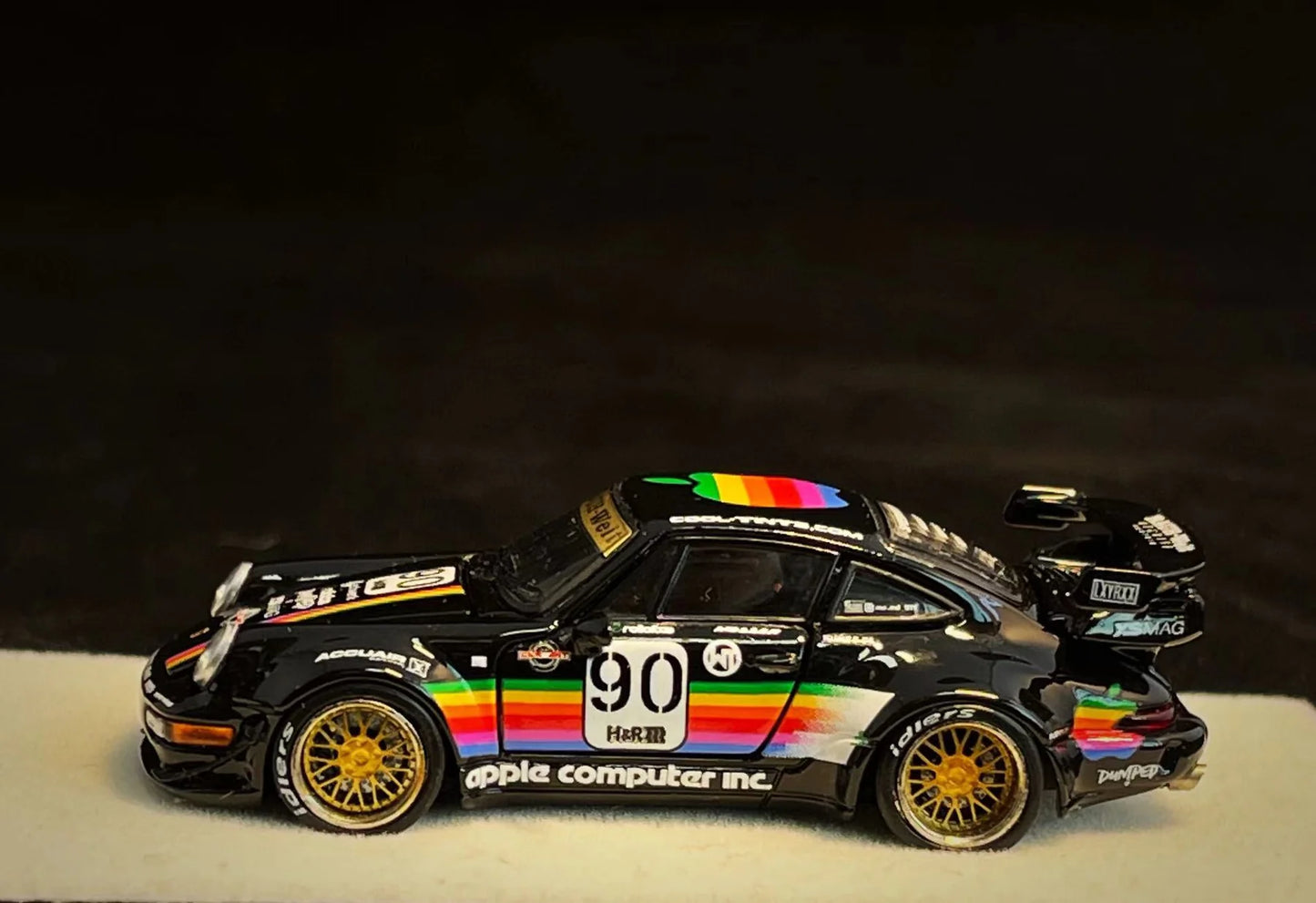 PGM 1:64 Porsche RWB 964 Black Apple Livery (Preorder)