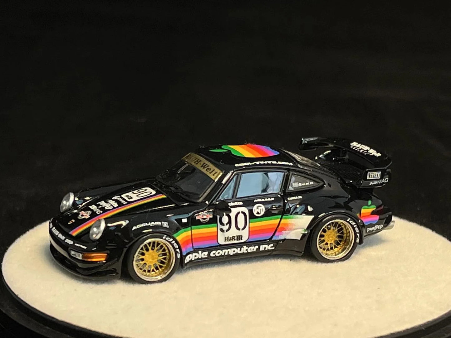 PGM 1:64 Porsche RWB 964 Black Apple Livery (Preorder)