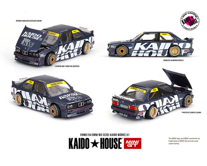 Kaido House x Mini GT 1:64 BMW M3 (E30) Kaido Works V1 KHMG154 Diecast Car Model