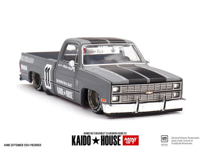 Kaido House x Mini GT 1:64 Chevrolet Silverado Kaido V2 – Grey (Preorder)