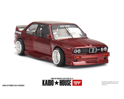 Kaido House X Mini GT 1:64 BMW M3 (E30) Kaido GT V1 Advan In Rosso – Modellino Pressofuso KHMG162 - Foto 6