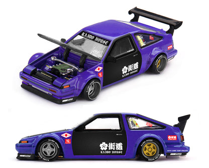 Kaido House x Mini GT 1:64 Toyota AE86 Sprinter Trueno TOUGE V1- Blue KHMG254