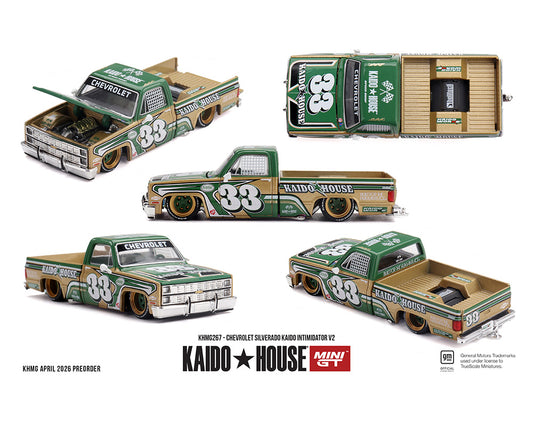 Model truck with 'Kaido House' branding and packaging on a white background