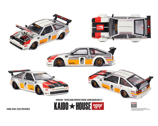 Collection of model cars with Kaido House branding on a white background