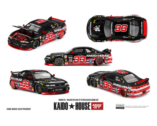 Five views of a model car with Kaido House branding on a white background