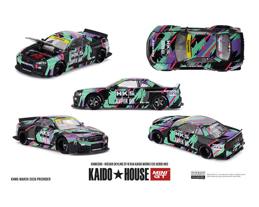 Model cars with colorful design and 'Kaido House' branding on a white background