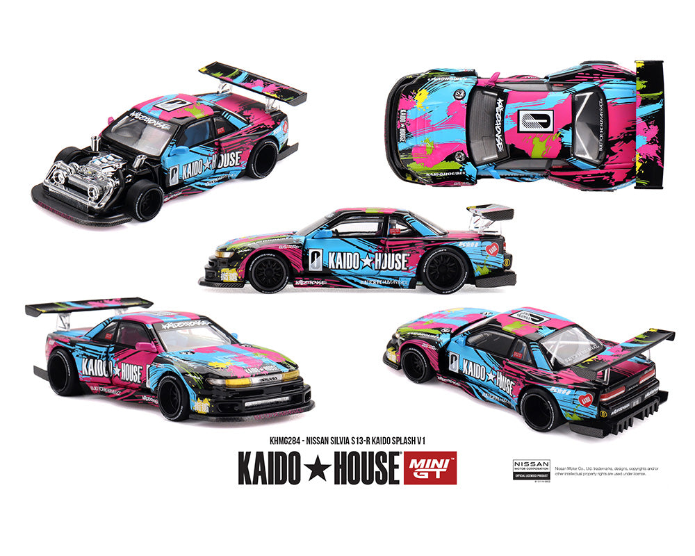 Colorful model car with 'Kaido House' branding on a white background