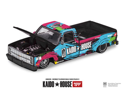 Colorful model truck with 'Kaido House' branding on a white background