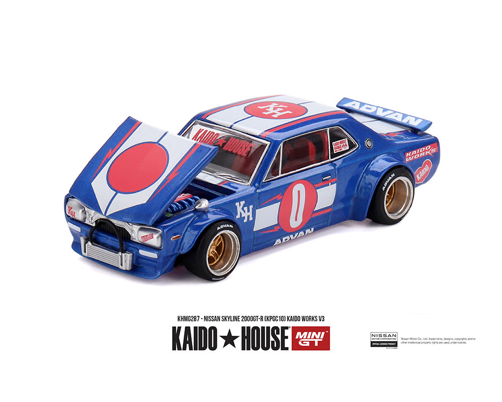 Model car with Kaido House branding on a white background