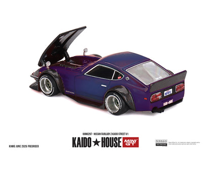 Model car with open hood on a white background, featuring Kaido House branding.