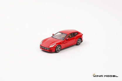 A red miniature model of a Ferrari FF sports car, shown from a three-quarter front angle on a clean white background with a 'KING MODEL' watermark in the bottom right corner.